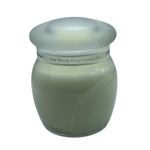 White Barn Fresh Linen Scented Candle 7.5 Oz 212g Glass Jar 50-Hour Burn Time - Picture 1 of 4